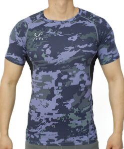 VF VFIT Compression T-Shirt Homme Manches Courtes Sportives Camouflage