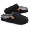 VeraCosy Pantoufles pour hommes confortables à enfiler en velours côtelé avec mousse à mémoire de forme, idéales pour l'