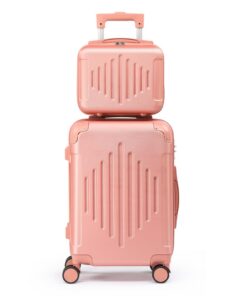 LALAHO Set de 2 Valises avec Vanity Case | Grande Taille | Valise Cabine | ABS Renforcé | Cadenas | Poignée Télescopique