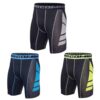 Compression Rivccku Short pour Hommes – Sportif Respirant Séchage Rapide pour Fitness et Course à Pied – 3 Pièces