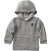 Carhartt Sweat à capuche demi-zippé pour garçon - Gris chiné 24 mois - Confortable et durable