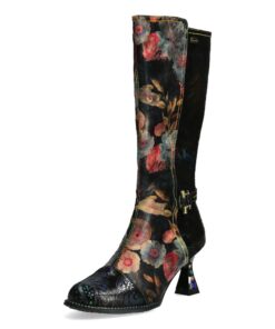 Bottes LAURA VITA pour femmes en cuir oliveo 02 lumières automne-hiverStyle chic et confortnippons 40 cm