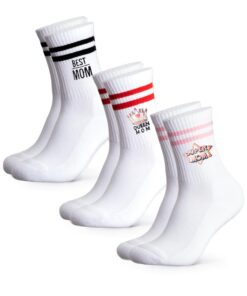 Chaussettes Sport Occulto Femme fete de meres Lot de 3 Mom Chaussettes cadeau maman