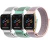 Bracelets Amazfit GTS 2 Mini GTS 2 GTS 3 Bip Bip Lite – Lot de 3 20 mm Nylon Velcro Reignable – Hommes Femmes Sportifs