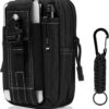 Aucuu Sac banane tactique universel Noir pour randonnée et voyage