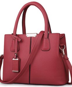 VARLIVOO Sac à Main Étanche Femme PU Cuir Sac de Cours Réglable Sacs Bandoulière Sac Fourre Tout