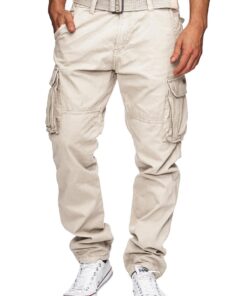 Titre SEO optimisé : Pantalon cargo William en coton pour homme - 7 poches et ceinture adjustable - idéal pour l'aventu