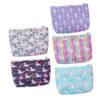 Gatuida 5 pièces Sacs de rangement à motifs Licorne pour monnaie Porte-monnaie Sac à monnaie portable pour cartes d'iden