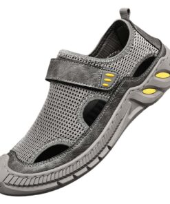 Chaussures de plage d'été pour hommes en skaï, chaussures respirantes et décontractées, sandales marron pour hommes bott