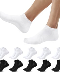 Chaussettes Falechay Hommes & Femmes Coton Respirantes OEKO-TEX STANDARD 10 Paires Sport Courtes Unisexe