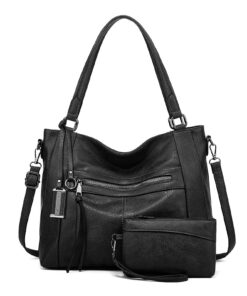 BAIGIO Grande Sac Cuir PU Hobo Femme pour Travail Shopping Party Voyage