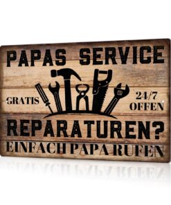 Plaque de décoration vintage PuTuO métal pour atelier - cadeau homme - 30x30cm