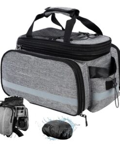 Sacoche Vélo Arrière Étanche 3 en 1 10L-25L Sac Porte-Bagages avec Housse de Pluie Élastique Sacoche de Vélo à Grand Vol