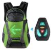 Lixada Sac À Dos Réfléchissant Lumineux et USB Rechargeable pour Cyclisme Courir Marche Jogging (Vert Noir)