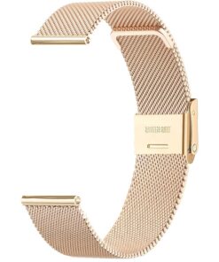 Sundara 22 mm Sangle en mailles milan en acier inoxydable pour Garmin/ID205L/Galaxy/Huawei/Amazfit, universelhomme-femme