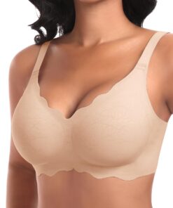 Soutien-gorge Ganado sans armatures pour femme confortable et push-up - Soutien-gorge rembourré festonné avec extension