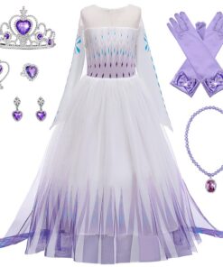 New front Princesse Elsa Robe de Cosplay Noël Halloween Anniversaire