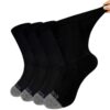 Chaussettes Diabetiques LOFIR Coton Homme: Sans Coutures, Ceinture Extra Large, Confortable, Rembourrée, 4 Paires, Taill