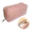 CROMPI Trousse Maquillage Grande Capacité Rose pour Femme, Homme, Fille, Garçon, en Velours avec Compartiments