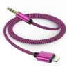 Gaef Câble Auxiliaire iPhone [Certifié MFi] pour Adultes pour Voiture - Rouge (1M)