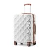 British Traveller Valise 91L - Ultra Léger 7|5x49x30.5cm avec 4 Roulettes 360° et Serrure TSA (Blanc)