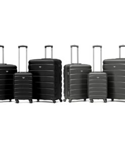 Valise Flight Knight ABS 3 Tailles Light Compatible Air France Hop! easyJet Ryanair Bagages Main et Soute 4 Roues Lot 6