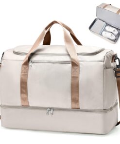 Sac de Voyage Imperméable Week-End,Dos Grand Capacité,Sac à Main Sport pour Femme