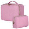 IGOLUMON Sac à cosmétiques femme rose - Grande capacité - Imperméable - Idéal pour voyager - Accessoires de beauté