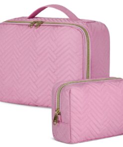 IGOLUMON Sac à cosmétiques femme rose - Grande capacité - Imperméable - Idéal pour voyager - Accessoires de beauté