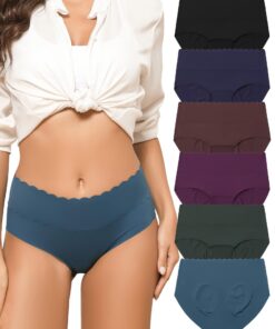Levao Culotte sans Couture Femme Invisible Taille Haute Slip Dim Doux Confortable Bikini
