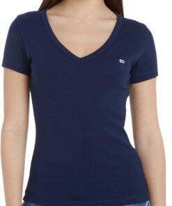 Tommy Jeans T-Shirt courte femme slim col en V trends