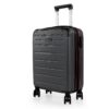 Valise cabine JASLEN rigide léger à roulettes pour voyage en avion compatible cabine avion avec cadenas extensible Noir