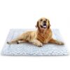 Tapis Aspand pour Chien Grande Taille, Matelas Douillet Bleu, 94x61cm pour Cage ou Voyage Facile à Nettoyer