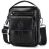 BAIGIO Sac à Bandoulière Homme en Cuir Ajustable pour Travail Bureau - Grandes Capacités & Bandoulière Removible & Adapt