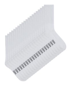 Chaussettes mi-hautes sport écologiques pour homme, blanc, tailles 40-45