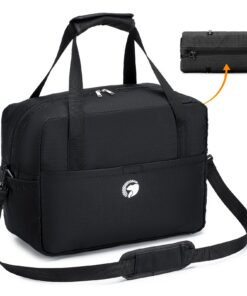BAGZY Bagages Cabine 40x30x20, Imperméable, Pliable, pour Sport Weekend, Noir