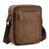 BAIGIO Sac à bandoulière en cuir marron pour homme - Petit sac banane vintage - Fonctionnalités uniques et tendance