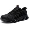 URDAR Chaussures de Sécurité Hommes Confort Légères Embout Acier Mode Respirante