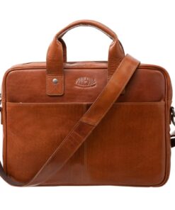 Sacoche Pride and Soul 47608 pour Ordinateur Portable 12" - Sac à bandoulière en Cuir véritable - pour Bureau et Loisirs