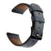 Bracelet 22mm pour Garmin, Amazfit, Xiaomi - Bleu / Réglable en Cuir / Compatible 265/255 Music/Venu 3/bip 6/GTR 4 / Act