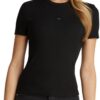 Calvin Klein T-shirt brodé étirable taille adhérante femme