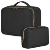 IGOLUMON Sac à Cosmétiques Femme Grande Capacité Trousse Maquillage Imperméable pour Voyage et Sorties 2 Pièces