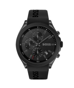 Montre BOSS Chronographe Quartz Homme 44 mm Fonction Date Résistance 5ATMbracelet Silicone