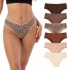 Culotte Femme Coton Élastique INNERSY Slip Midi Taille Moyenne Doux Lot de 6 OEKO-TEX