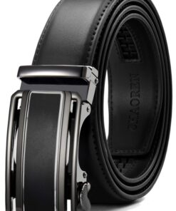 Ceinture Chaoren Hommes Sans Boucle - Automatique en Cuir Ajustable pour Homme - Taille 35 mm