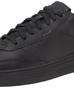 BOSS Hommes Baltimore Tenn Baskets en Cuir Premium avec Semelle extérieure en Gomme pour Hommes en Businnes et Loisirs 4