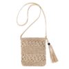 Sac Aucuu en Paille Boho Femmes | Accessoire de Mode Manufatiqué à la Main avec Bandoulière | pour Plage, Voyage et Vaca