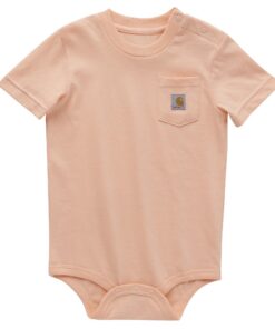 Carhartt Bodysuit pour bébé unisexe avec poche, pêche tropicale, 9 mois