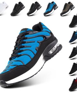 Hitmars Chaussures de Sport Homme et Femme Noir EU 36-48 Respirantes Coussin d'Air Jogging Fitness Outdoor Course Marche