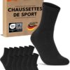 Chaussettes de Sport sockenkauf24 Homme Respirantes et Renforcées Lot de 6 Paires OEKO-TEX STANDARD 100 Chaussettes de T